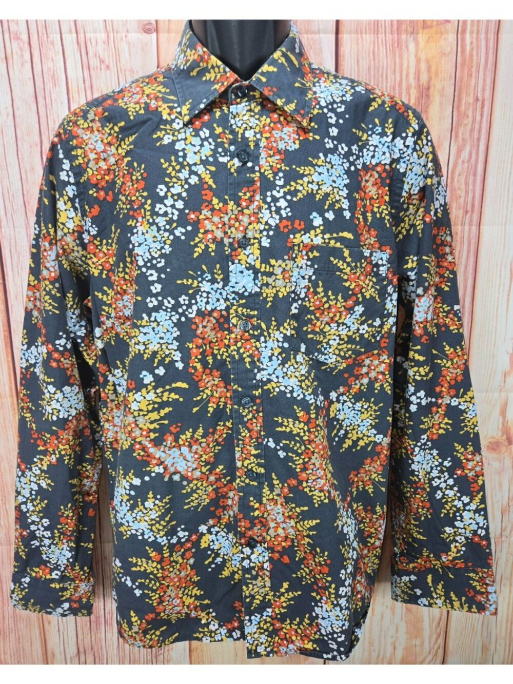 Kenneth Cole Mens Floral Shirt Medium